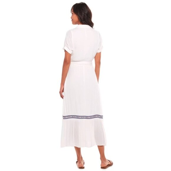 Now + Gen by Sonoma Goods For Life® Embroidered Midi Shirtdress Sz XS - Picture 2 of 12